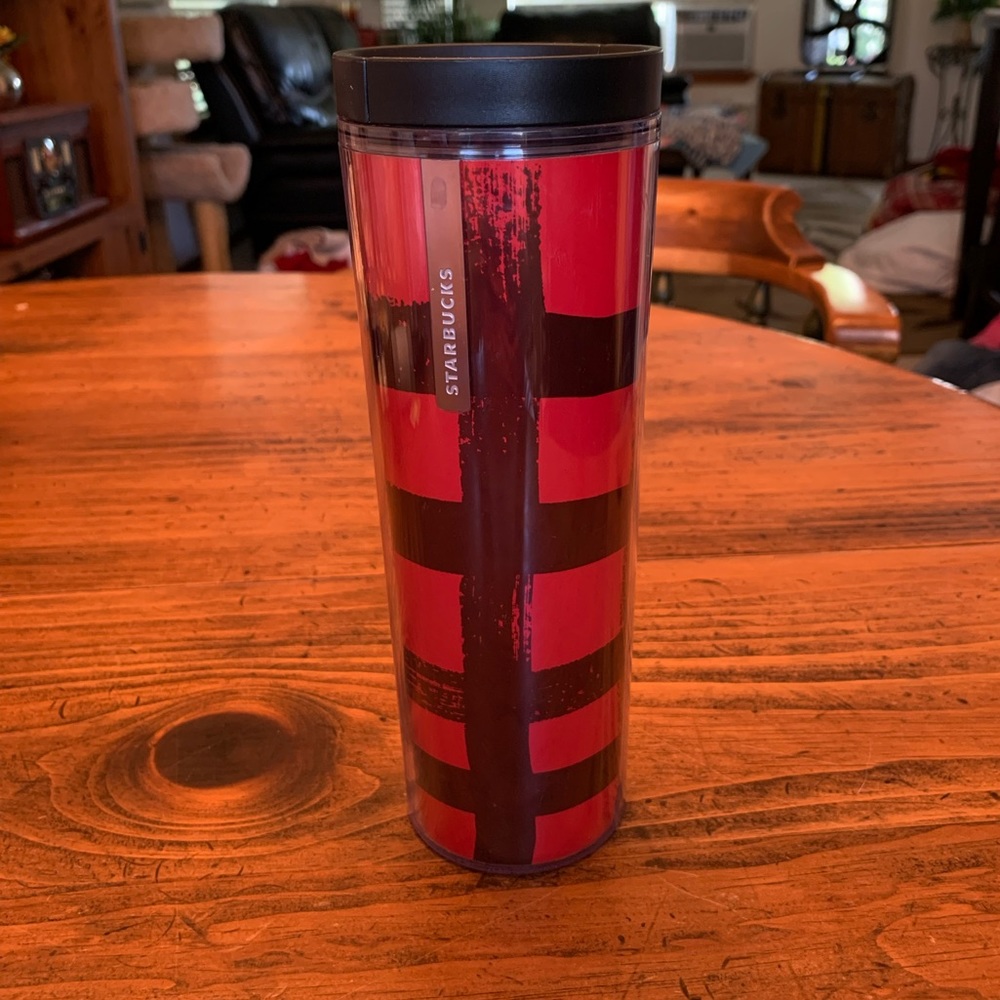 NWT Starbucks Tumbler Red & Black 16 oz